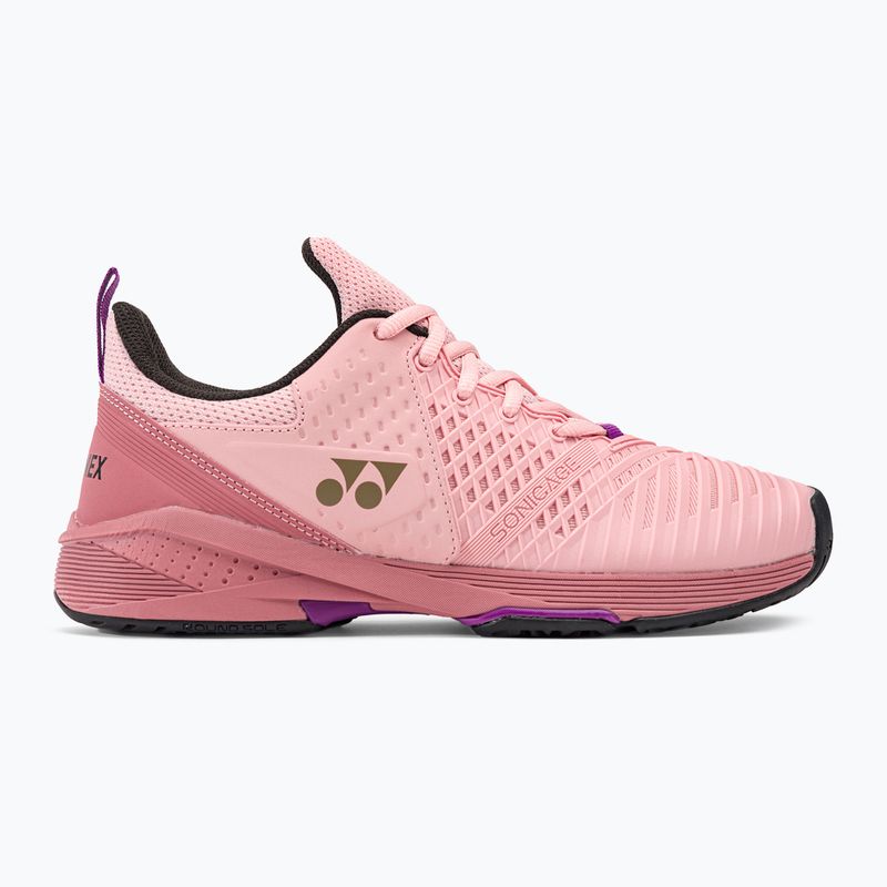 Жіночі тенісні туфлі YONEX Sonicage 3 рожевий/бежевий 2