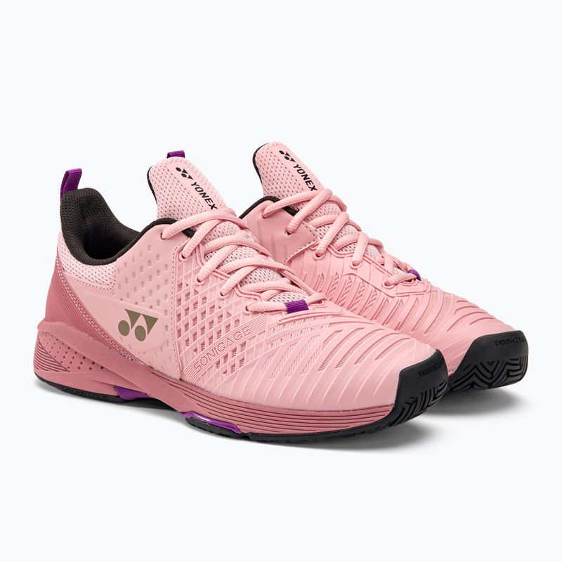 Жіночі тенісні туфлі YONEX Sonicage 3 рожевий/бежевий 4