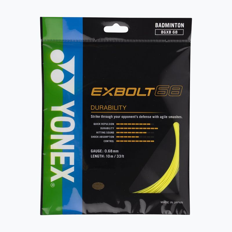 Струна для бадмінтону YONEX Exbolt 68 Set 10 м yellow 2