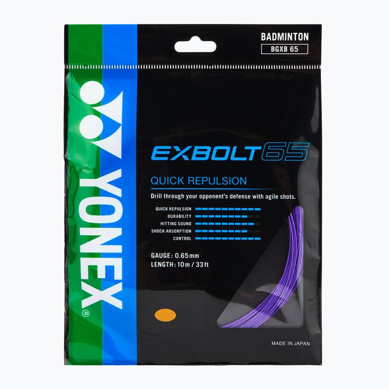 Струна для бадмінтону YONEX Exbolt 65 Set 10 м purple