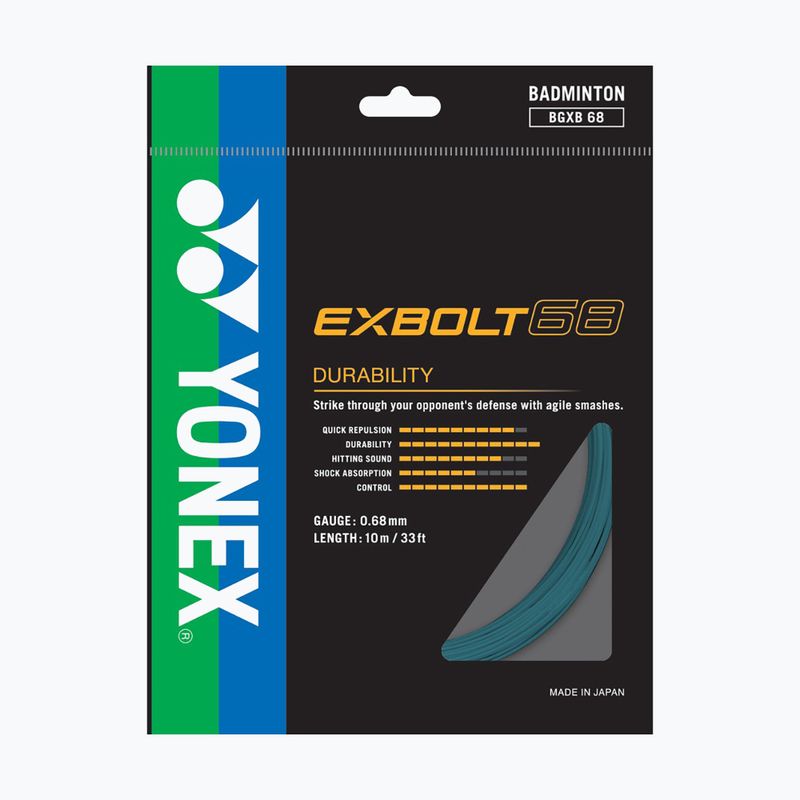Струна для бадмінтону YONEX Exbolt 68 Set 10 м turquoise 2