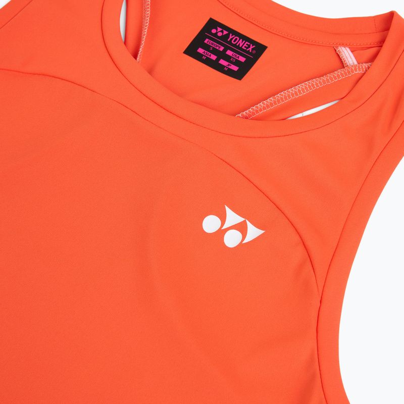 Футболка для тенісу жіноча YONEX 16853 Practice Tank In cyber orange 3