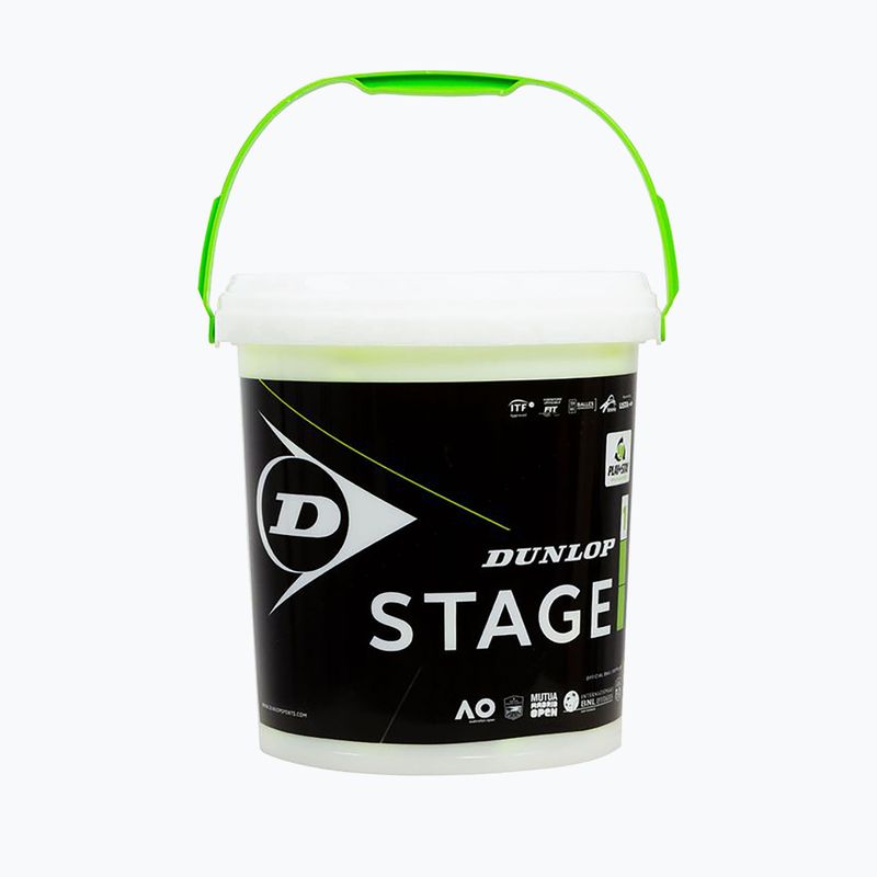 Тенісні м'ячі дитячі Dunlop Stage 1 60 шт. зелені 601342