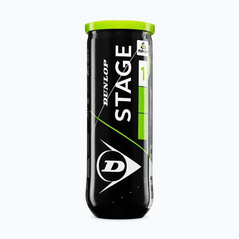 М'ячі тенісні Dunlop Stage 1 3 pack green 2