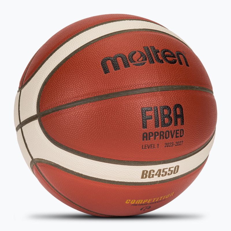 М'яч баскетбольний Molten B6G4550 FIBA brown розмір 6 2