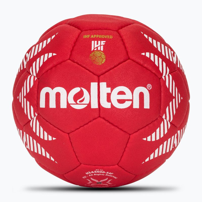 М'яч гандбольний Molten H3A5000-S4F IHF OFFICIAL BALL PARIS 2024 red розмір 3