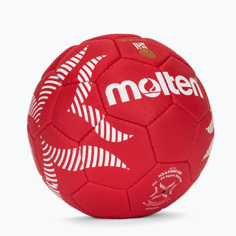 М'яч гандбольний Molten H3A5000-S4F IHF OFFICIAL BALL PARIS 2024 red розмір 3 3