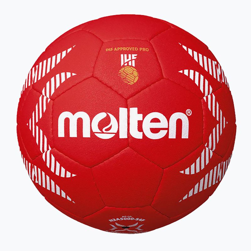 М'яч гандбольний Molten H3A5000-S4F IHF OFFICIAL BALL PARIS 2024 red розмір 3 2