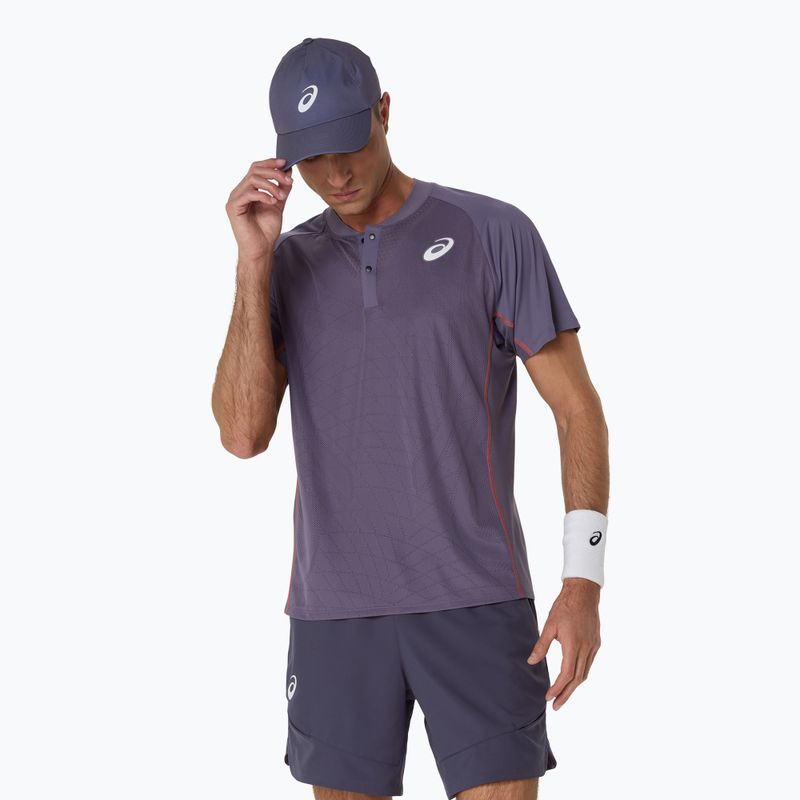 Чоловіча футболка-поло ASICS Match Actibreeze сірувато-фіолетового кольору