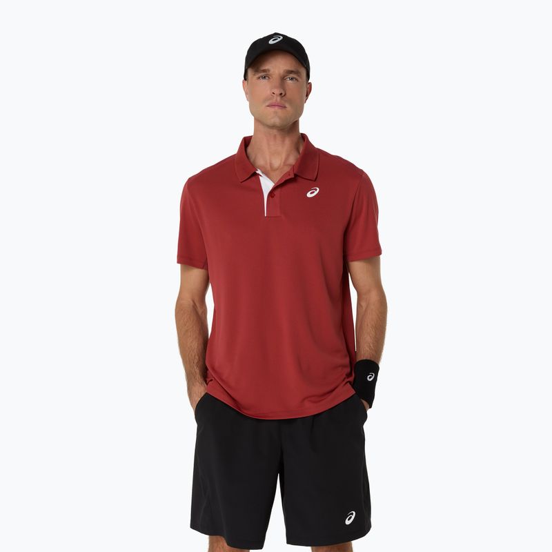 Футболка чоловіча ASICS Court Polo burnt red