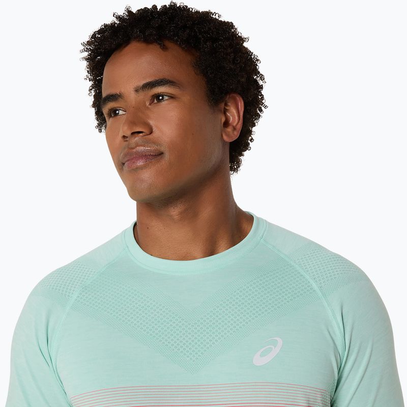 Футболка для бігу чоловіча ASICS Seamless performance coral reef/oasis green 5