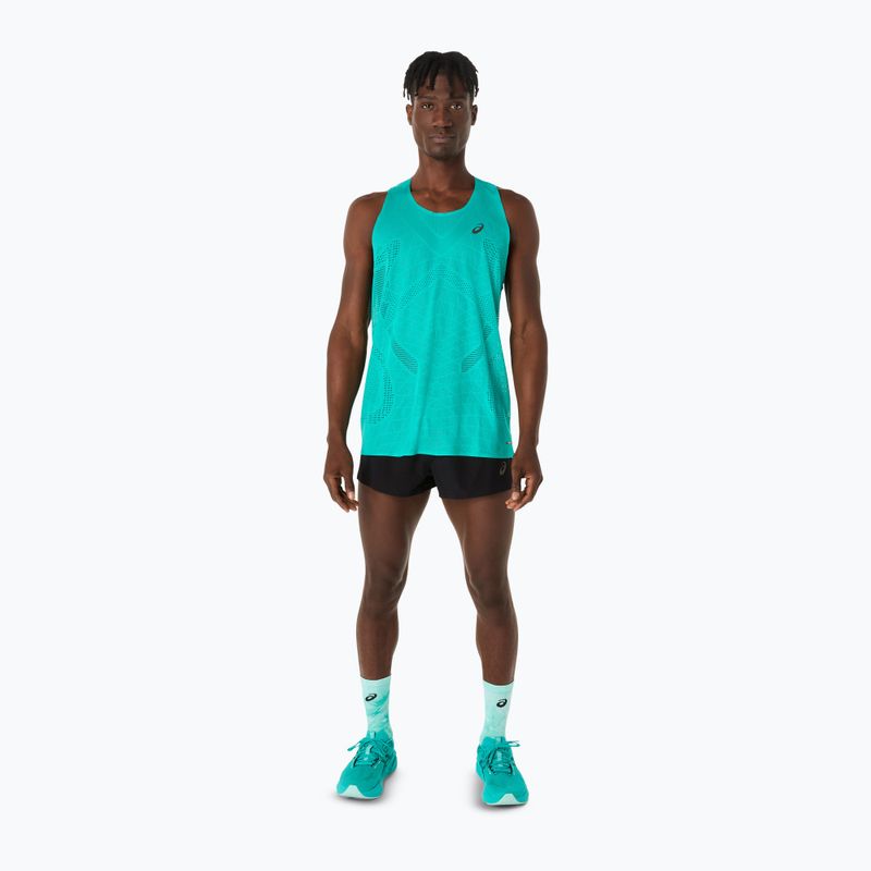 Топ для бігу чоловічий Asics Metarun Singlet wave teal 2