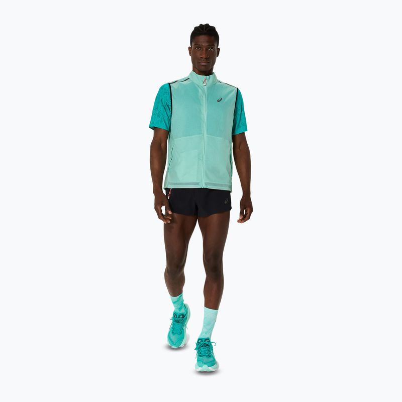 Чоловіча безрукавка Asics Metarun Packable бігова безрукавка оазис зелена 2