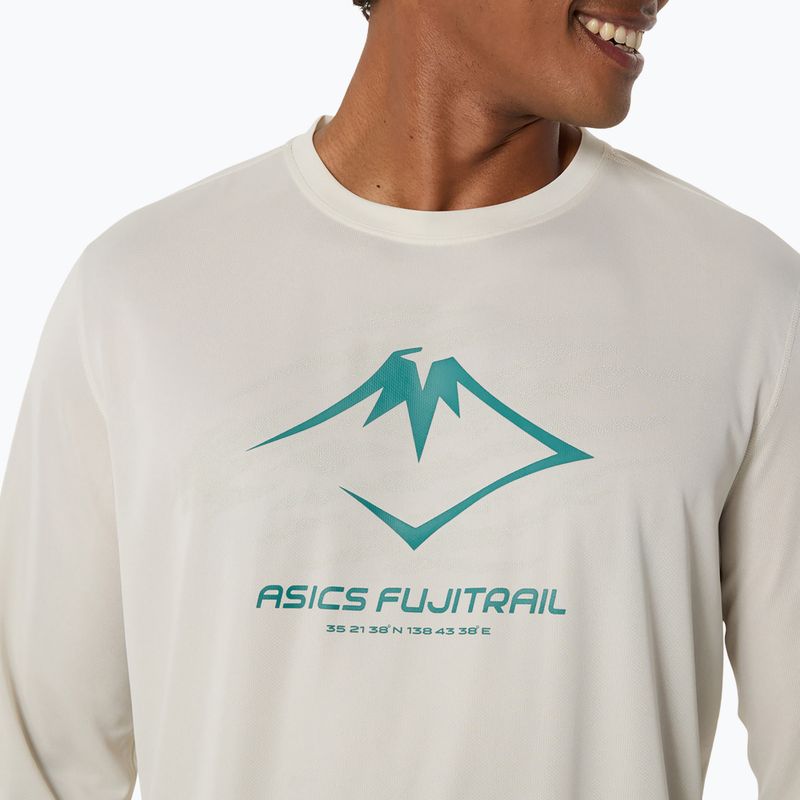 Лонгслів для бігу чоловічий ASICS Fujitrail Logo birch/white sage/rainy lake 4