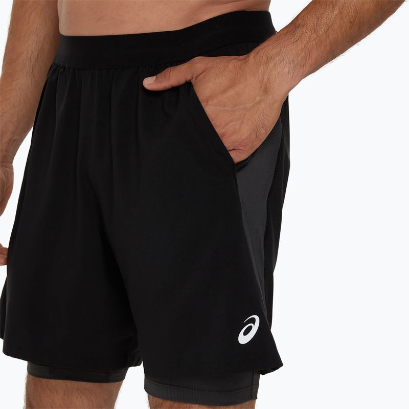 Шорти для бігу чоловічі ASICS Road 2N1 7IN performance black/graphite grey 5