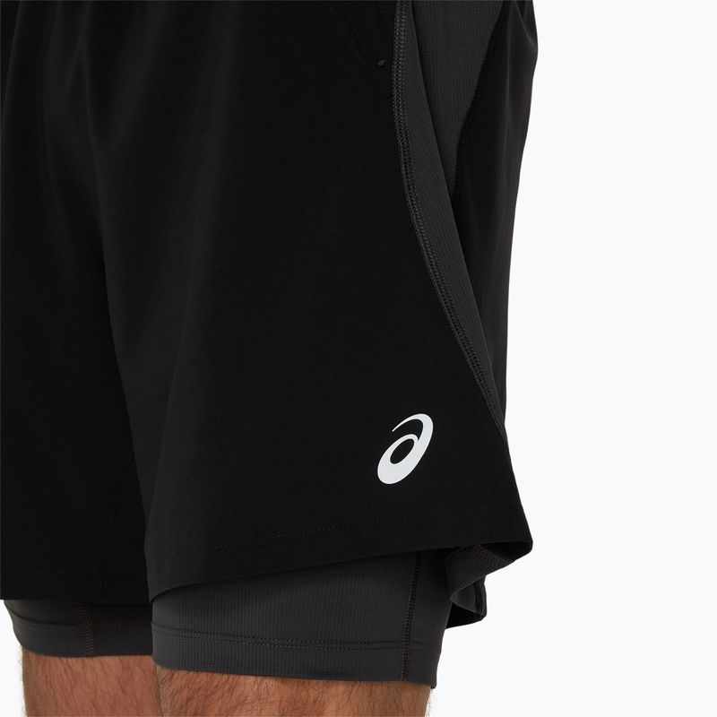 Шорти для бігу чоловічі ASICS Road 2N1 7IN performance black/graphite grey 8