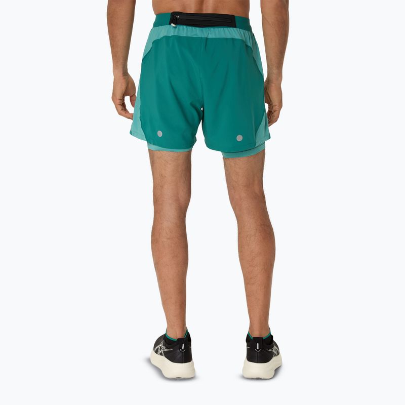 Шорти для бігу чоловічі ASICS Road 2N1 5IN rainy lake/light teal 3