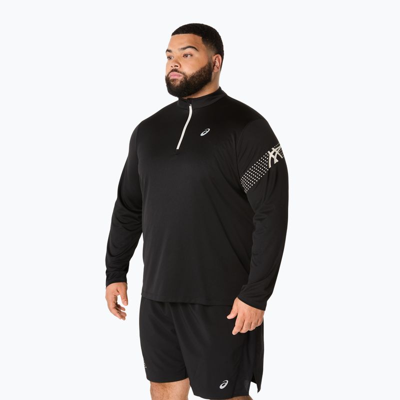 Лонгслів для бігу чоловічий ASICS Icon LS 1/2 Zip performance black 4