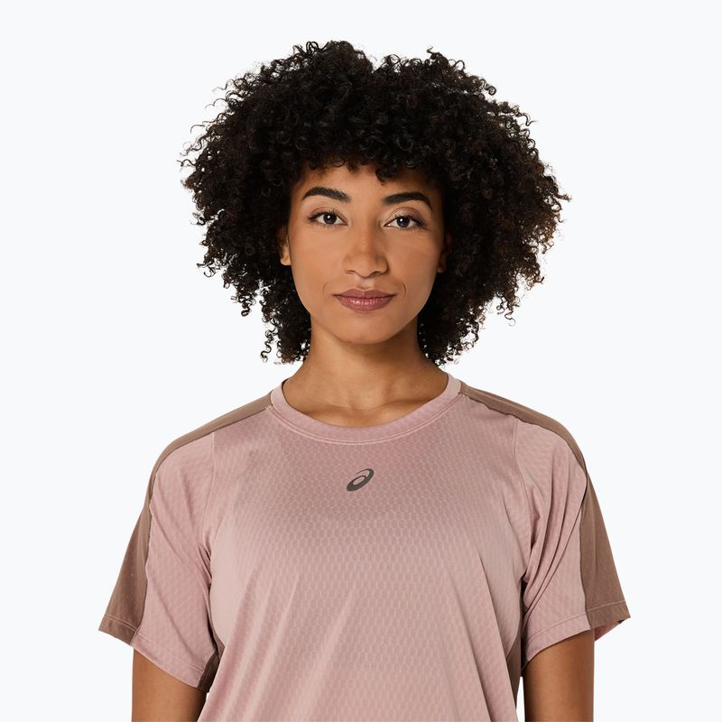 Жіноча бігова футболка ASICS Fujitrail Elite Top нейтральний рожевий / сіро-коричневий 5