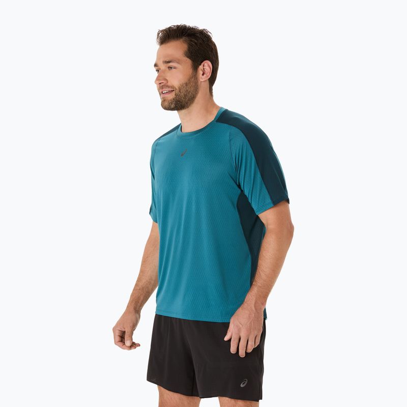 Чоловіча бігова сорочка ASICS Fujitrail Elite Top atlantis синя/саксонська зелень 4