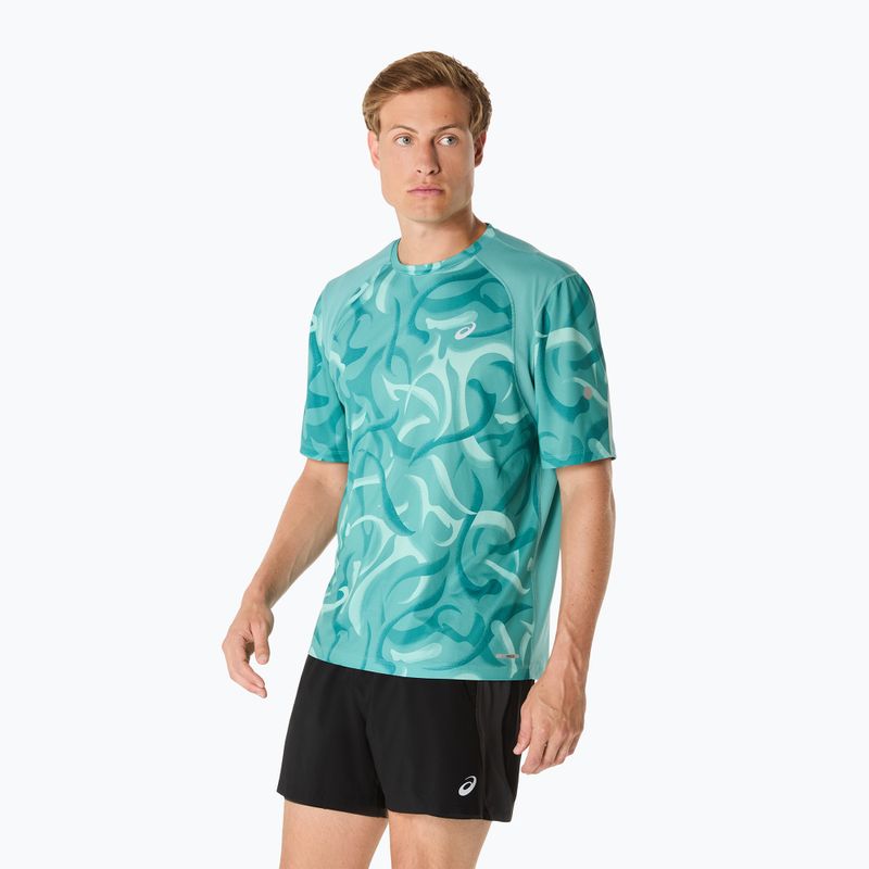 Футболка для бігу чоловіча ASICS Road Lite-Show light teal 4