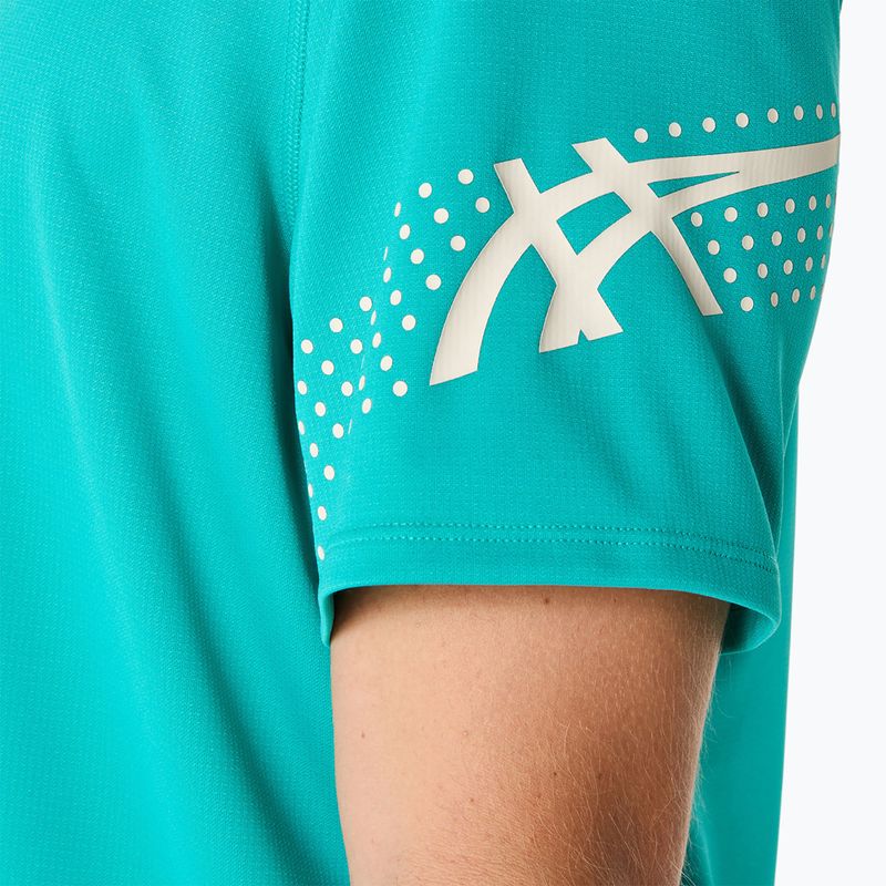 Футболка для бігу чоловіча ASICS Icon SS Top wave teal 6