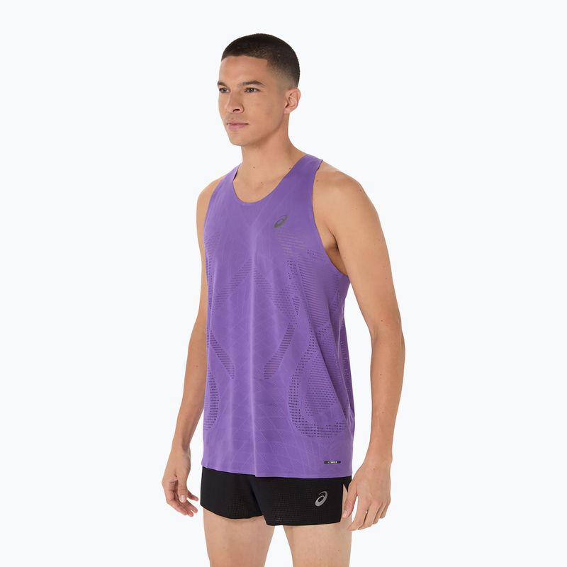Футболка для бігу чоловіча ASICS Metarun Singlet edo purple 4