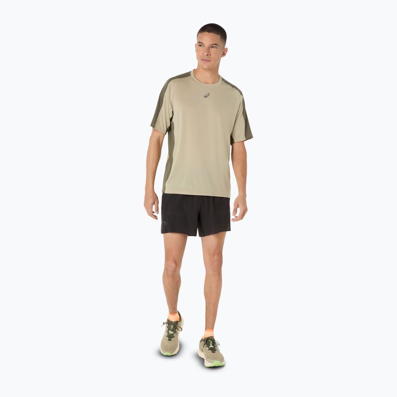 Футболка для бігу чоловіча ASICS Fujitrail Elite Top khaki/mantle green 2
