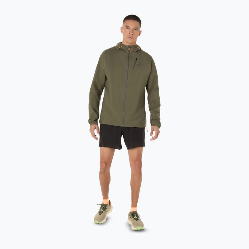 Куртка для бігу чоловіча ASICS Fujitrail Elite Waterproof mantle green 2