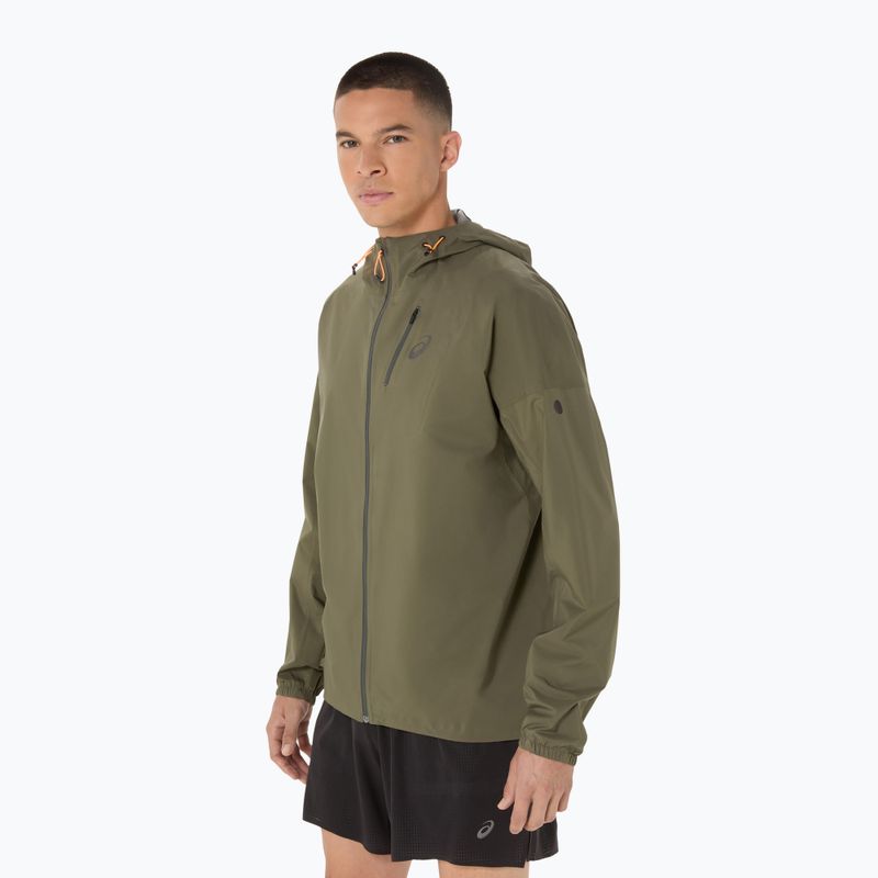 Куртка для бігу чоловіча ASICS Fujitrail Elite Waterproof mantle green 4