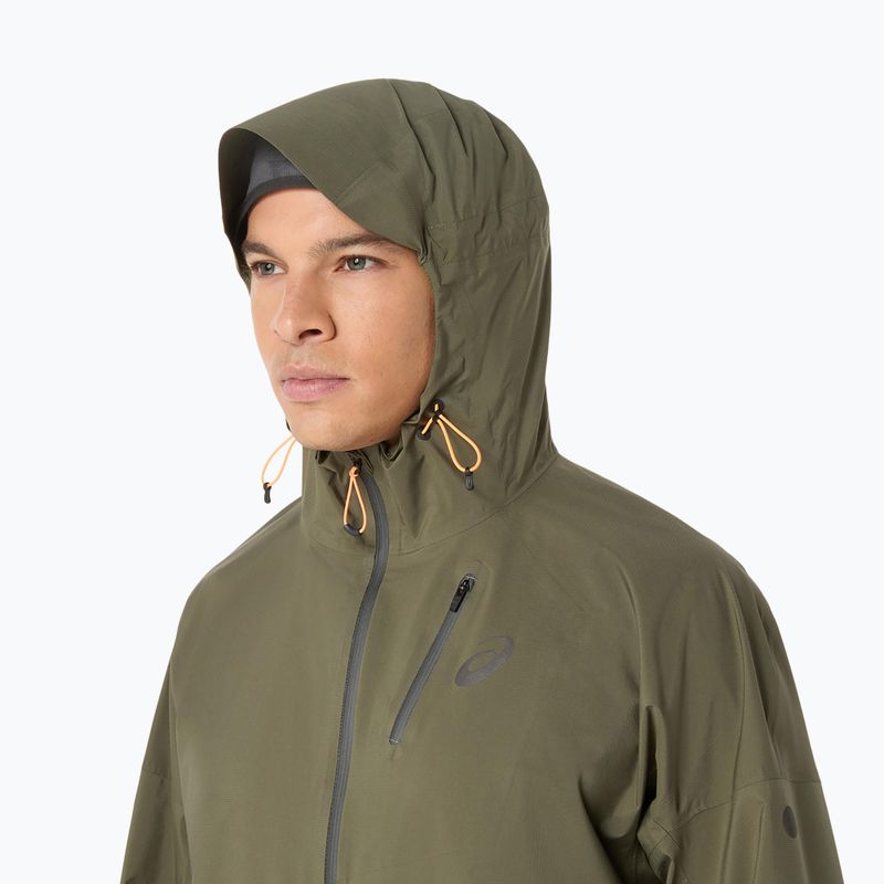 Куртка для бігу чоловіча ASICS Fujitrail Elite Waterproof mantle green 7