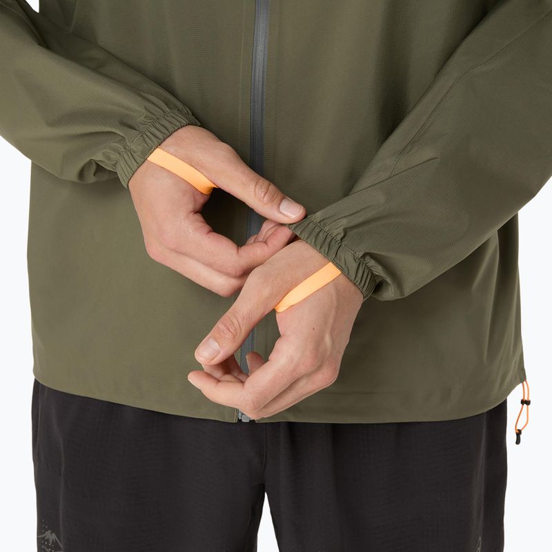 Куртка для бігу чоловіча ASICS Fujitrail Elite Waterproof mantle green 9