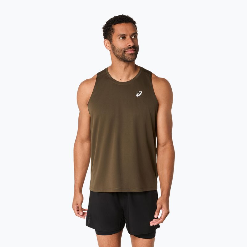 Футболка для бігу чоловіча ASICS Core Singlet brown stone