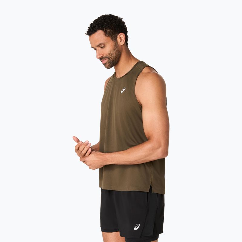 Футболка для бігу чоловіча ASICS Core Singlet brown stone 4