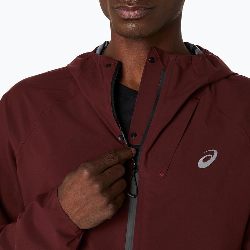 Куртка для бігу чоловіча ASICS Metarun Waterproof dark red planet 5