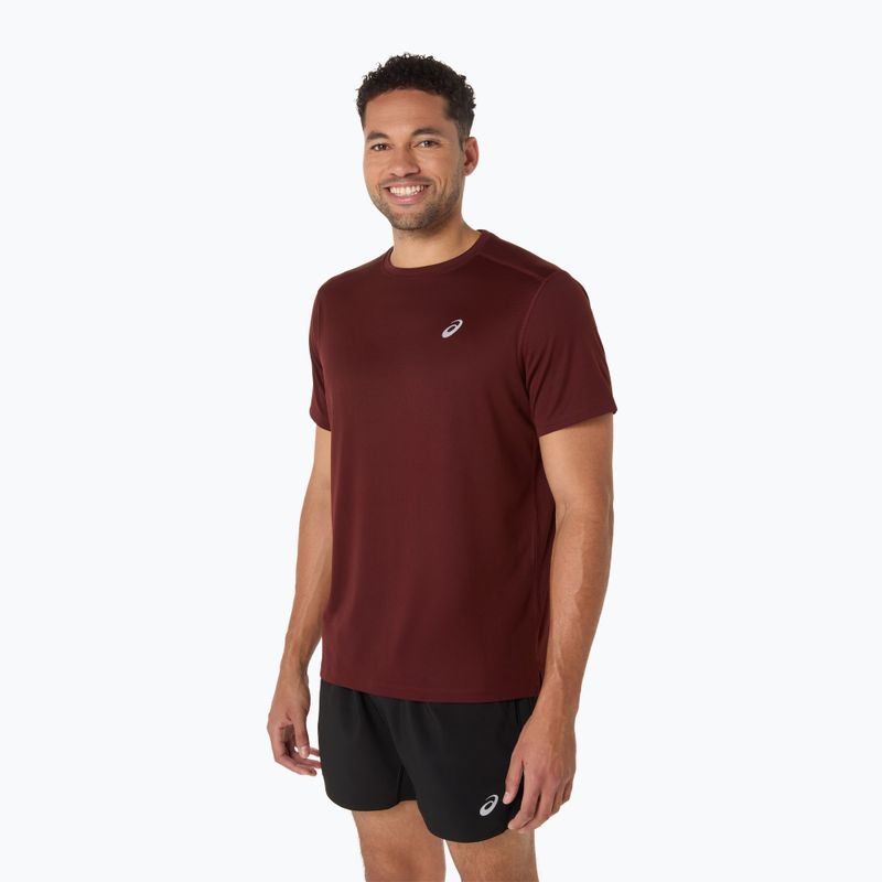 Футболка для бігу чоловіча ASICS Core dark red planet 4