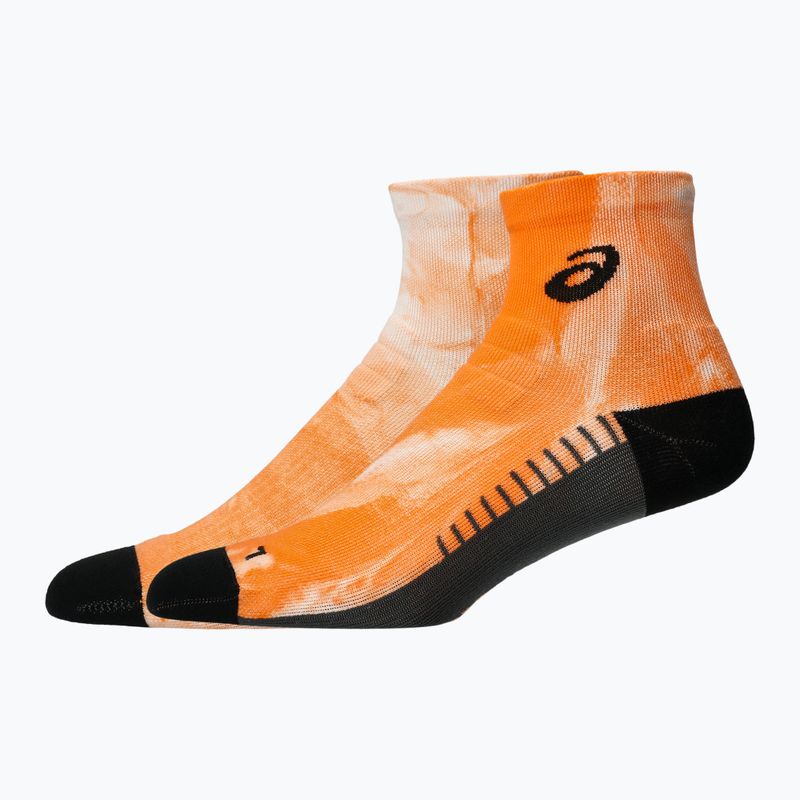 Шкарпетки ASICS Performance Run Quarter brilliant white/orange glow 2