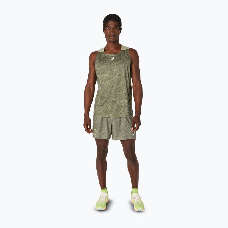 Футболка для бігу чоловіча ASICS Fujitrail Singlet mantle green/khaki 2