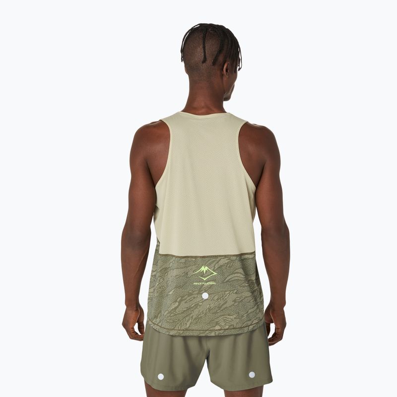 Футболка для бігу чоловіча ASICS Fujitrail Singlet mantle green/khaki 3