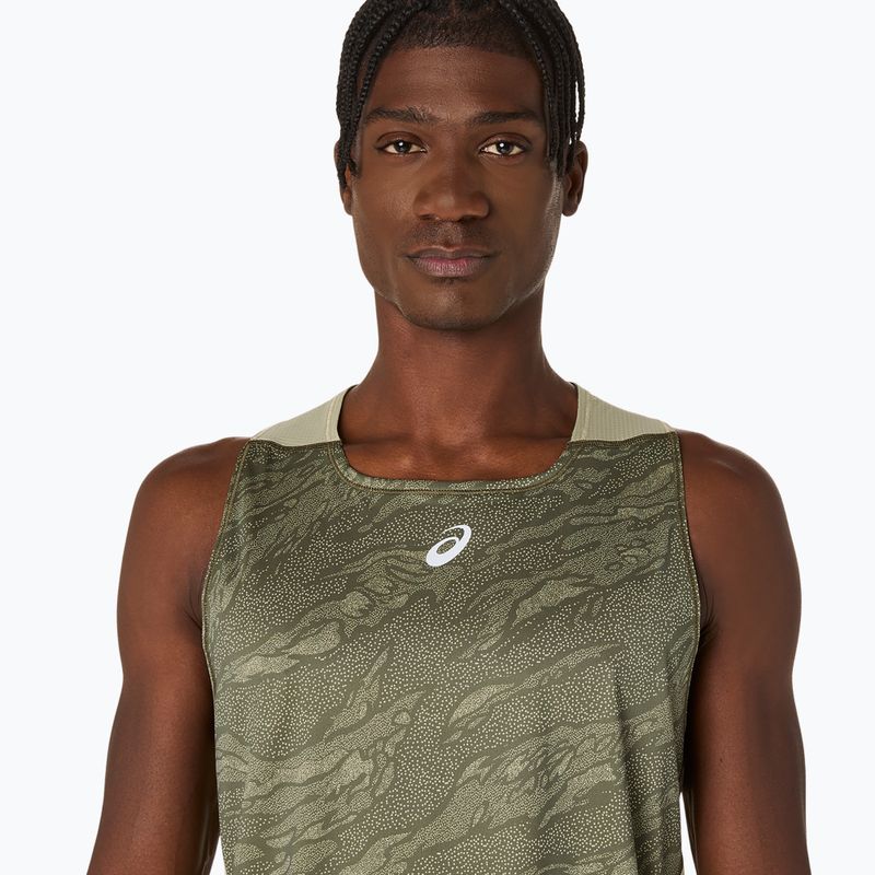 Футболка для бігу чоловіча ASICS Fujitrail Singlet mantle green/khaki 5