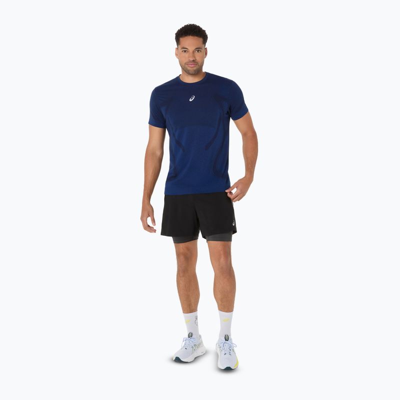Футболка для бігу чоловіча ASICS Road Seamless illusion blue/glow yellow 2