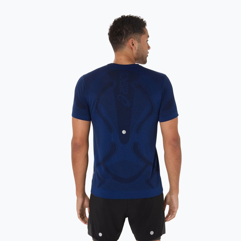 Футболка для бігу чоловіча ASICS Road Seamless illusion blue/glow yellow 3