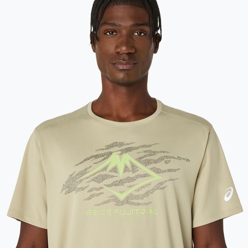 Футболка для бігу чоловіча ASICS Fujitrail Logo SS khaki 5
