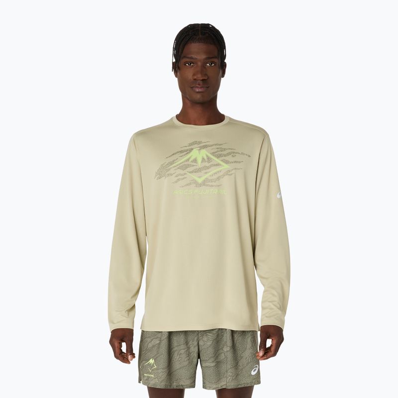 Лонгслів для бігу чоловічий ASICS Fujitrail Logo LS khaki