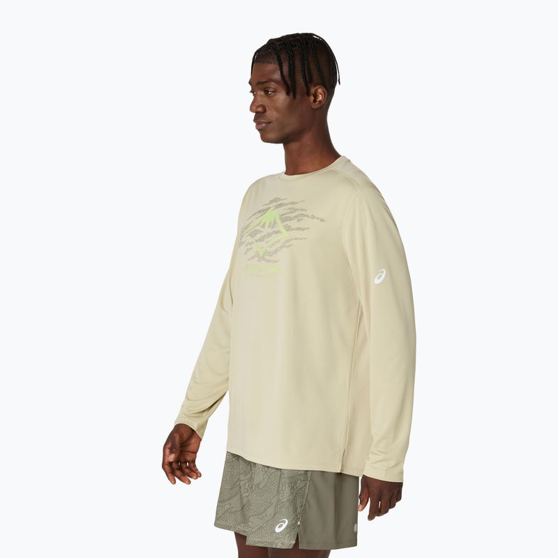Лонгслів для бігу чоловічий ASICS Fujitrail Logo LS khaki 4