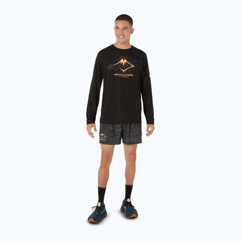 Лонгслів для бігу чоловічий ASICS Fujitrail Logo LS performance black 2