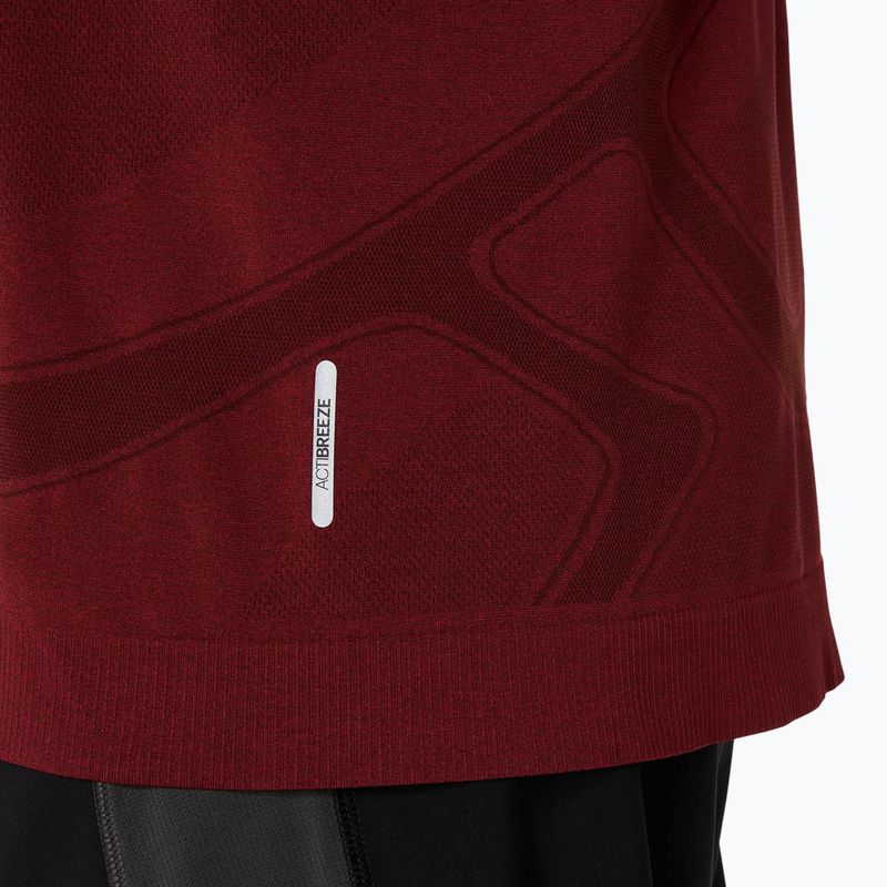 Лонгслів для бігу чоловічий ASICS Road Seamless LS dark red planet 6