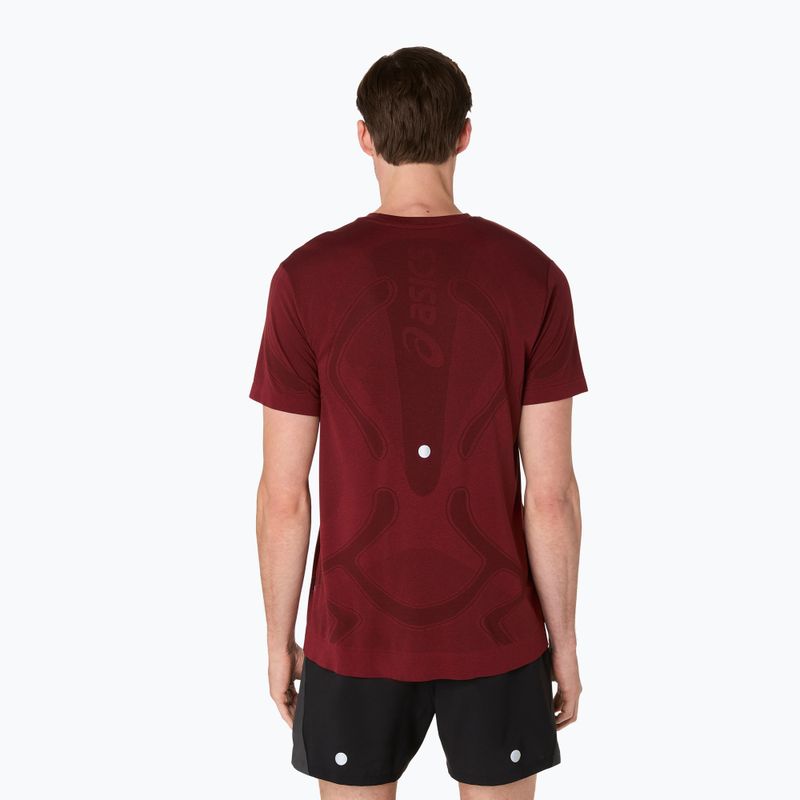 Футболка для бігу чоловіча ASICS Road Seamless dark red planet 3