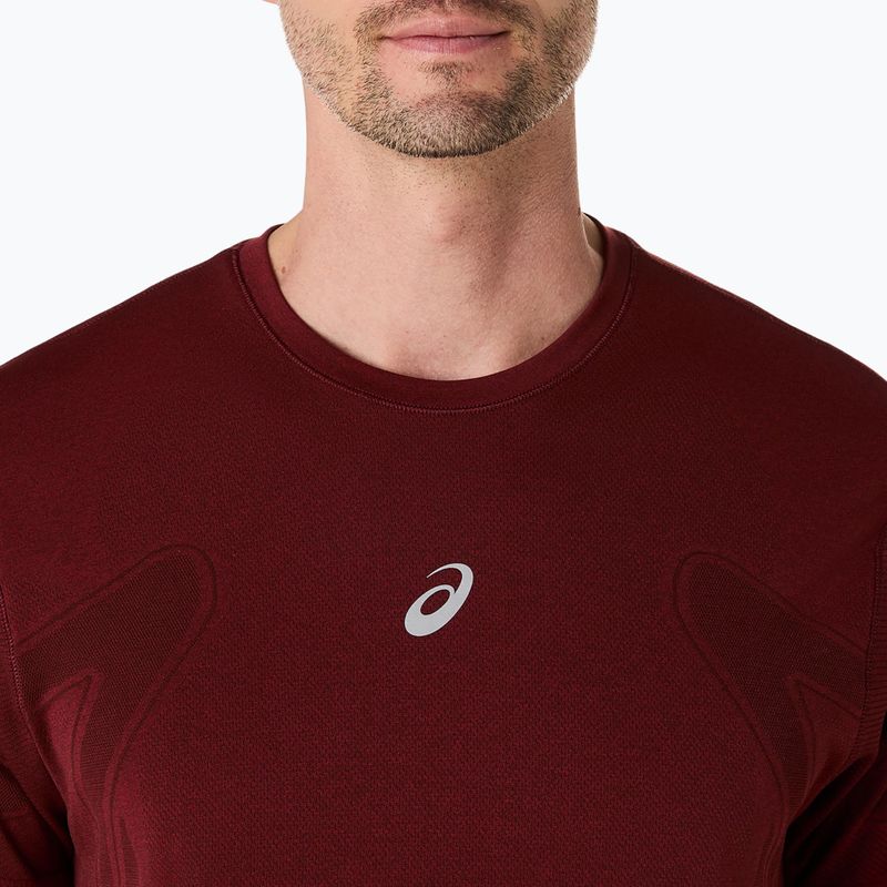 Футболка для бігу чоловіча ASICS Road Seamless dark red planet 5