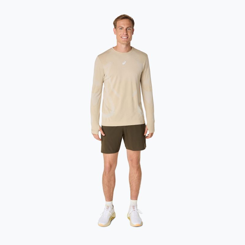 Лонгслів для бігу чоловічий ASICS Road Seamless LS cream 2